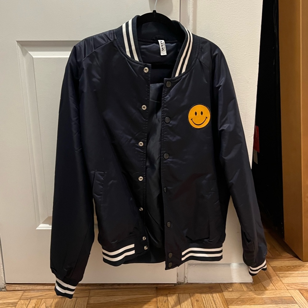 Ascot & Hart Varsity Smile Bomber Jacket